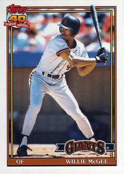 #76T Willie McGee - San Francisco Giants - 1991 Topps Traded Baseball