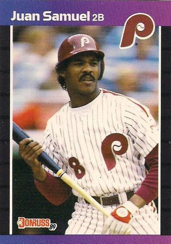 #76 Juan Samuel - Philadelphia Phillies - 1989 Donruss Baseball