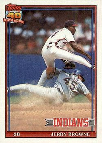 #76 Jerry Browne - Cleveland Indians - 1991 Topps Baseball