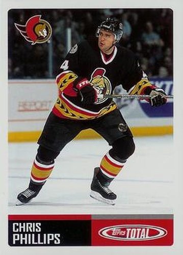 #76 Chris Phillips - Ottawa Senators - 2002-03 Topps Total Hockey