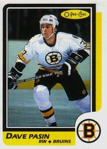 #76 Dave Pasin - Boston Bruins - 1986-87 O-Pee-Chee Hockey