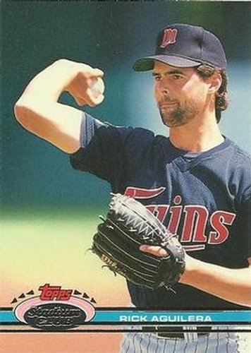 #76 Rick Aguilera - Minnesota Twins - 1991 Stadium Club Baseball