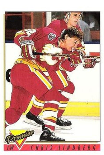 #76 Chris Lindberg - Calgary Flames - 1993-94 Topps Premier Hockey