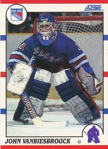 #76 John Vanbiesbrouck - New York Rangers - 1990-91 Score Hottest and Rising Stars Hockey