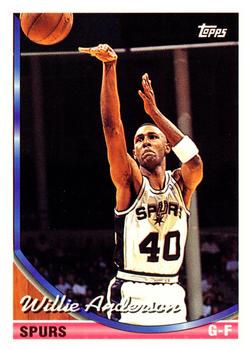 #76 Willie Anderson - San Antonio Spurs - 1993-94 Topps Basketball