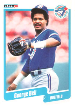 #76 George Bell - Toronto Blue Jays - 1990 Fleer USA Baseball
