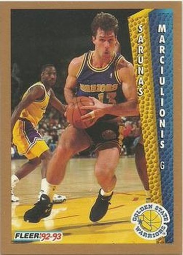 #76 Sarunas Maiulionis - Golden State Warriors - 1992-93 Fleer Basketball