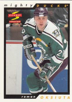 #76 Roman Oksiuta - Anaheim Mighty Ducks - 1996-97 Score Hockey