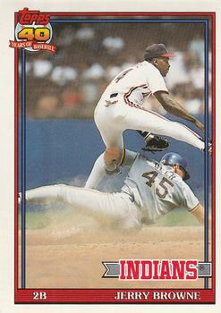 #76 Jerry Browne - Cleveland Indians - 1991 O-Pee-Chee Baseball
