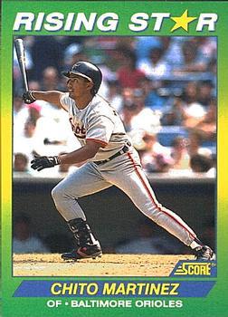 #76 Chito Martinez - Baltimore Orioles - 1992 Score 100 Rising Stars Baseball