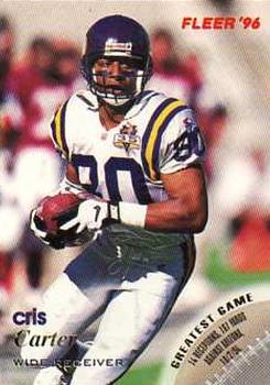 #76 Cris Carter - Minnesota Vikings - 1996 Fleer Football