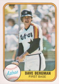 #76 Dave Bergman - Houston Astros - 1981 Fleer Baseball