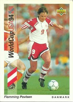 #76 Flemming Povlsen - Denmark - 1993 Upper Deck World Cup Preview English/Spanish Soccer