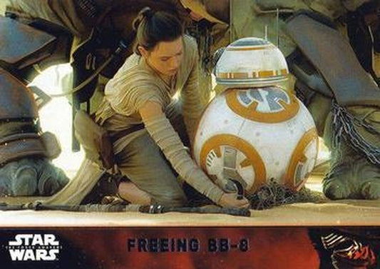 #76 Freeing BB-8 - 2015 Topps Star Wars The Force Awakens