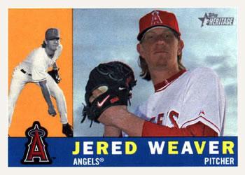 #76 Jered Weaver - Los Angeles Angels - 2009 Topps Heritage Baseball