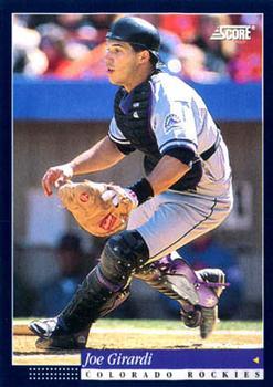 #76 Joe Girardi - Colorado Rockies -1994 Score Baseball