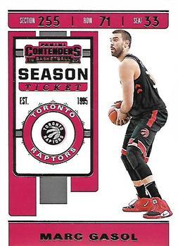 #76 Marc Gasol - Toronto Raptors - 2019-20 Panini Contenders Basketball