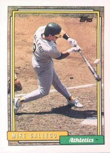 #76 Mike Gallego - Oakland Athletics - 1992 Topps Baseball