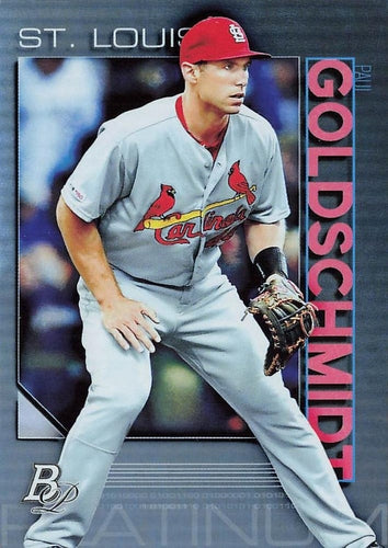 #76 Paul Goldschmidt - St. Louis Cardinals - 2020 Bowman Platinum Baseball
