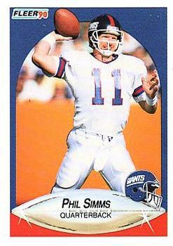 #76 Phil Simms - New York Giants - 1990 Fleer Football