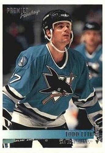 #76 Todd Elik - San Jose Sharks - 1994-95 Topps Premier Hockey