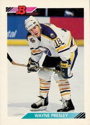 #76 Wayne Presley - Buffalo Sabres - 1992-93 Bowman Hockey