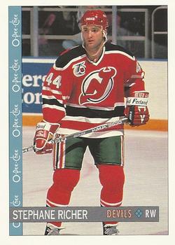 #76 Stephane Richer - New Jersey Devils - 1992-93 O-Pee-Chee Hockey