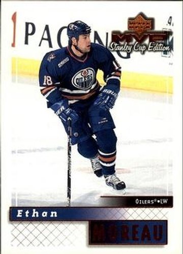 #76 Ethan Moreau - Edmonton Oilers - 1999-00 Upper Deck MVP Stanley Cup Edition Hockey