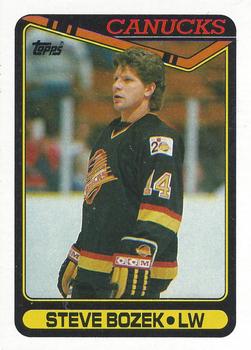#76 Steve Bozek - Vancouver Canucks - 1990-91 Topps Hockey