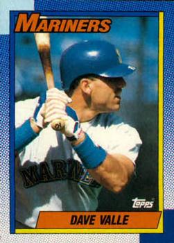 #76 Dave Valle - Seattle Mariners - 1990 Topps Baseball