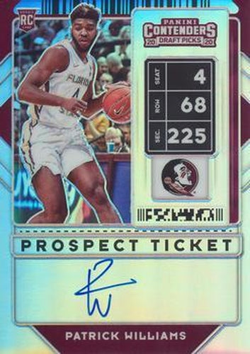 #76f Patrick Williams - Florida State Seminoles - 2020 Panini Contenders Draft Picks Basketball