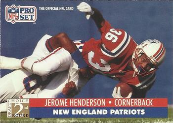 #770 Jerome Henderson - New England Patriots - 1991 Pro Set Football