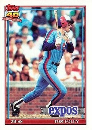 #773 Tom Foley - Montreal Expos - 1991 Topps Baseball