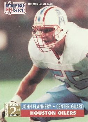 #773 John Flannery - Houston Oilers - 1991 Pro Set Football