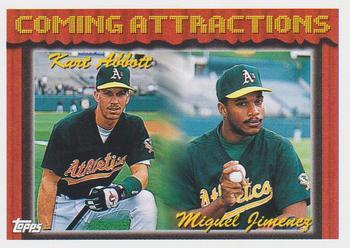 #773 Kurt Abbott / Miguel Jimenez - Oakland Athletics - 1994 Topps Baseball