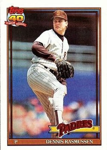 #774 Dennis Rasmussen - San Diego Padres - 1991 Topps Baseball