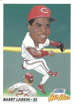 #775 Barry Larkin - Cincinnati Reds - 1992 Score Baseball
