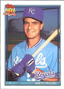 #776 Brent Mayne - Kansas City Royals - 1991 O-Pee-Chee Baseball