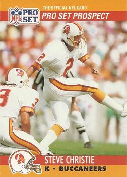 #777 Steve Christie - Tampa Bay Buccaneers - 1990 Pro Set Football