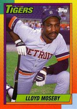 #77T Lloyd Moseby - Detroit Tigers - 1990 Topps Traded Baseball
