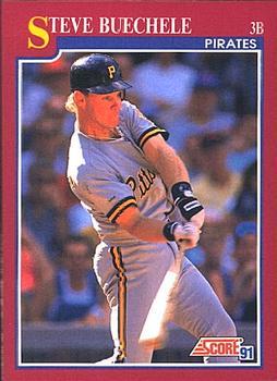 #77T Steve Buechele - Pittsburgh Pirates - 1991 Score Rookie & Traded Baseball