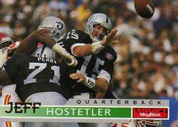 #77 Jeff Hostetler - Oakland Raiders - 1995 SkyBox Impact Football