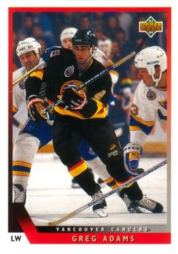 #77 Greg Adams - Vancouver Canucks - 1993-94 Upper Deck Hockey