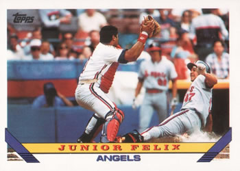 #77 Junior Felix - California Angels - 1993 Topps Baseball