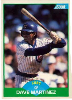 #77 Dave Martinez - Chicago Cubs - 1989 Score Baseball