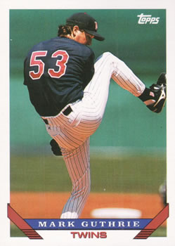 #777 Mark Guthrie - Minnesota Twins - 1993 Topps Baseball