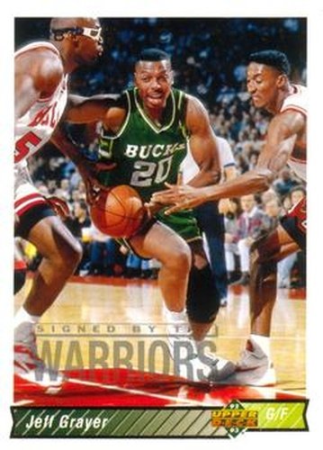#77 Jeff Grayer - Golden State Warriors - 1992-93 Upper Deck Basketball