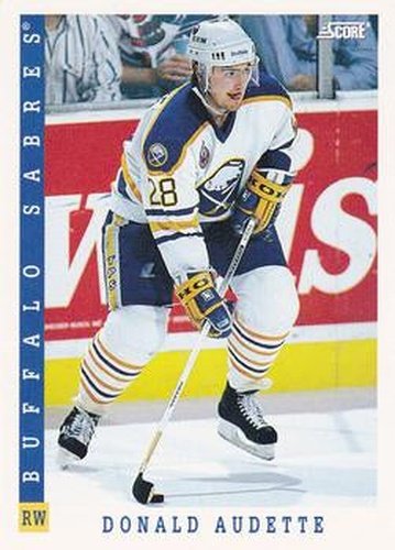 #77 Donald Audette - Buffalo Sabres - 1993-94 Score Canadian Hockey