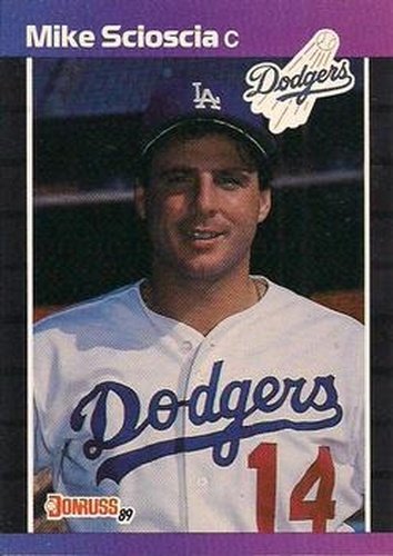 #77 Mike Scioscia - Los Angeles Dodgers - 1989 Donruss Baseball
