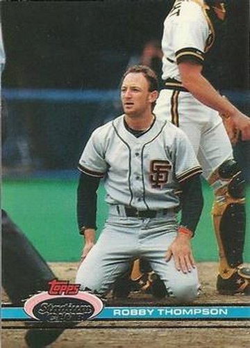 #77 Robby Thompson - San Francisco Giants - 1991 Stadium Club Baseball